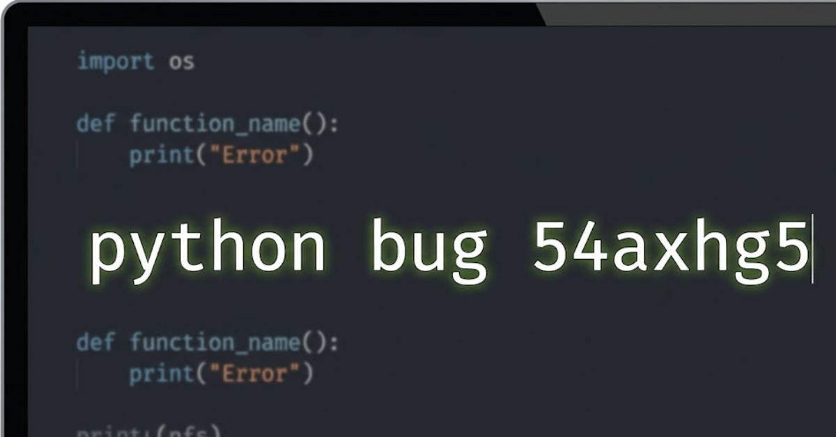 Python Bug 54axhg5: What It Means and How to Fix It
