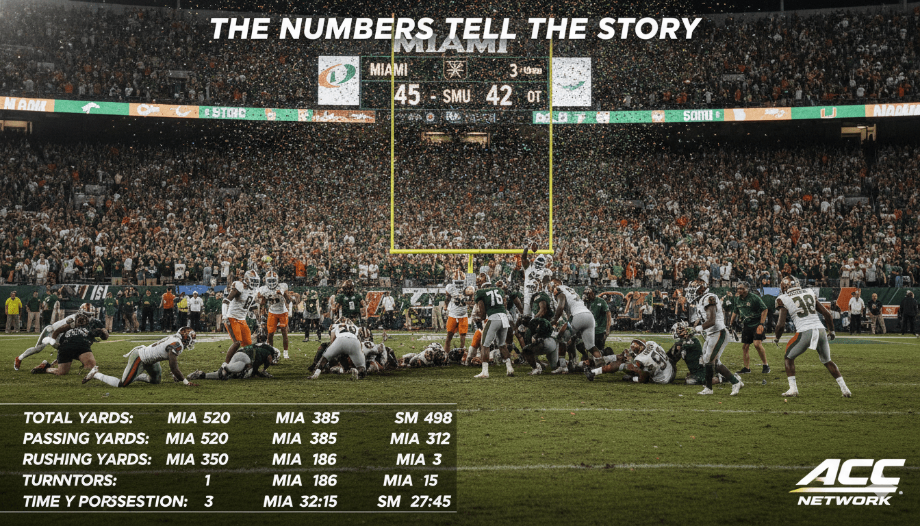 Miami Hurricanes Football vs SMU Mustangs Football Match Player Stats: Full Box Score & Analysis